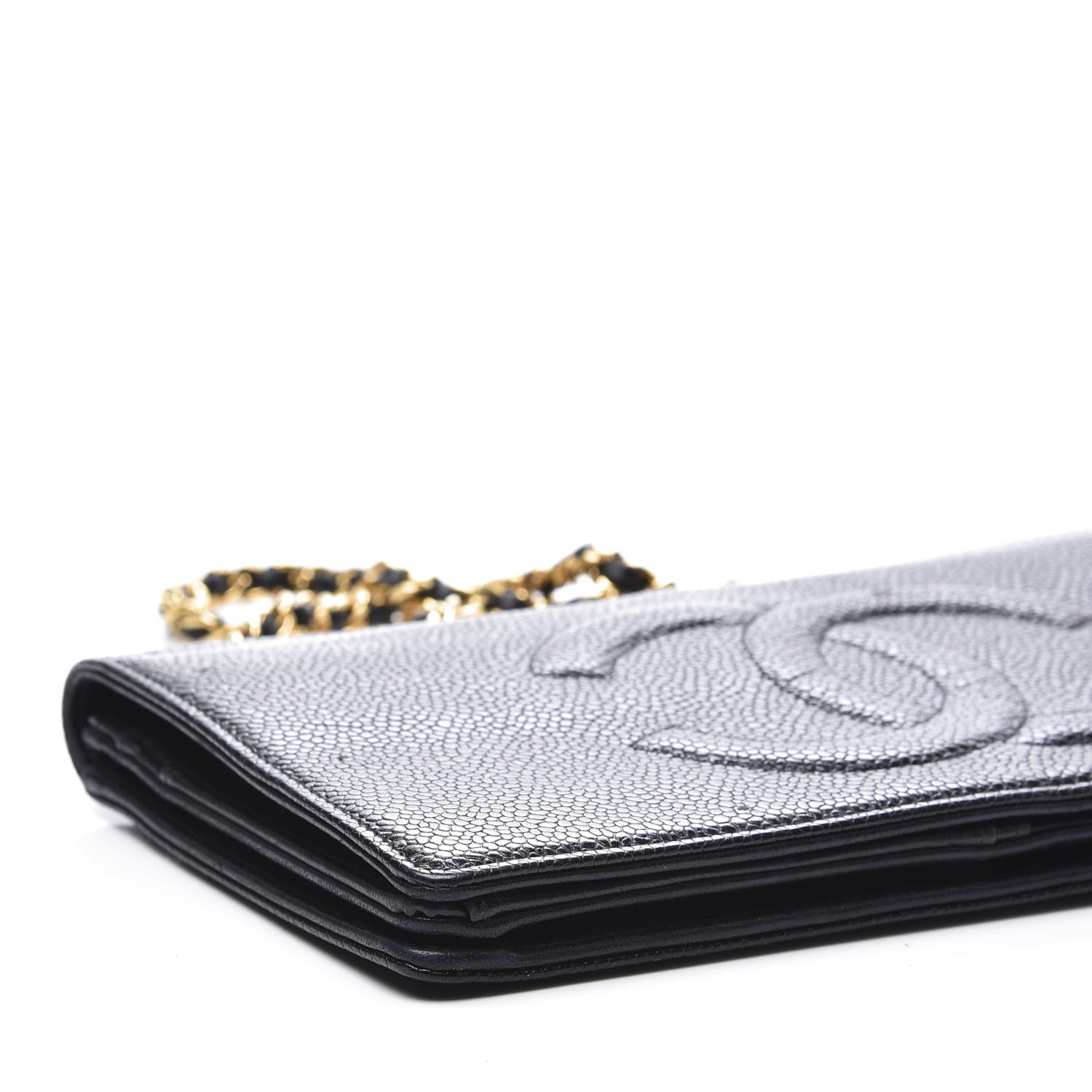 Chanel Caviar Timeless CC Wallet On Chain WOC Black 9 of 11