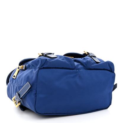 Prada Tessuto Nylon Saffiano Vela Backpack Bleuette 4 of 9