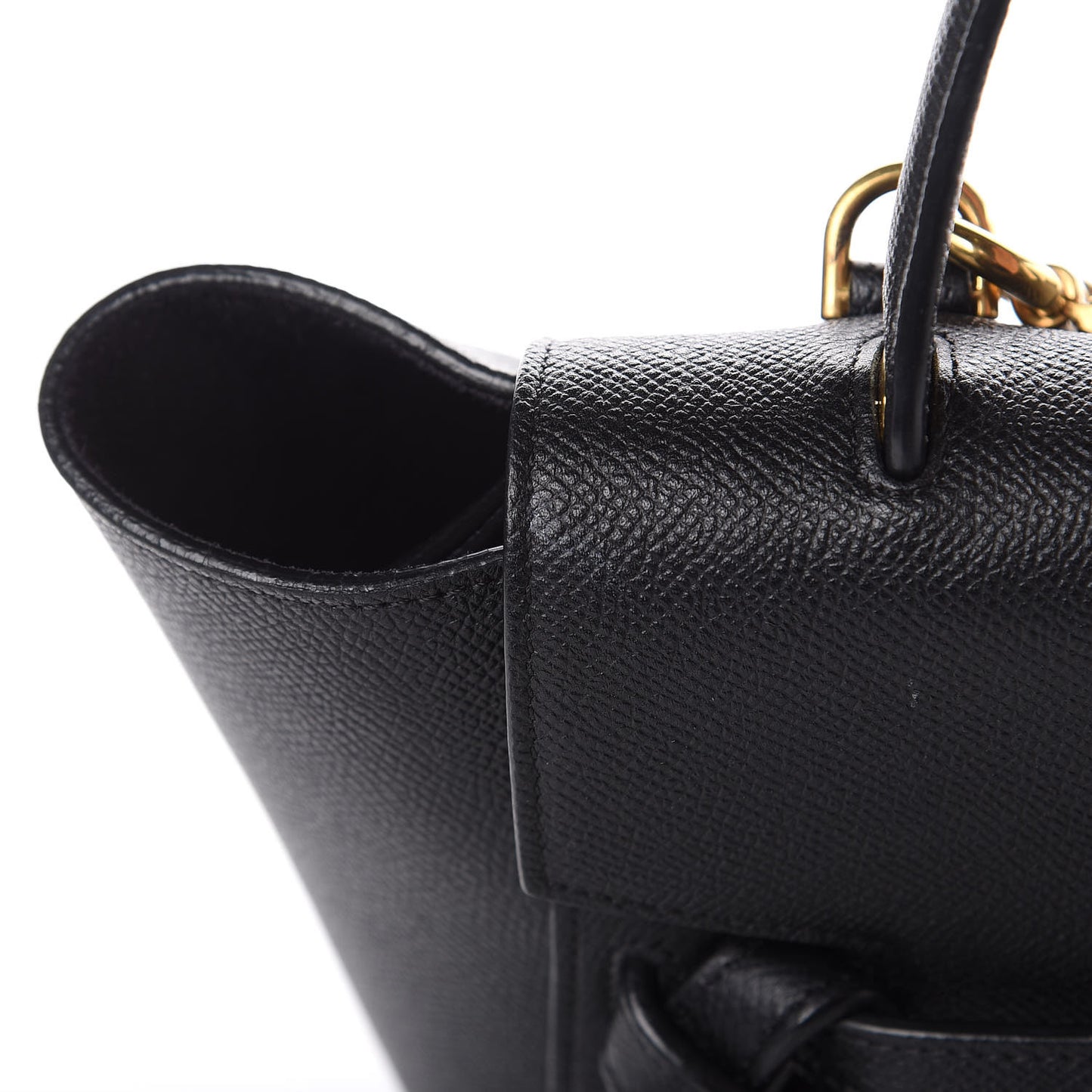 Grained Calfskin Micro Belt Bag Black