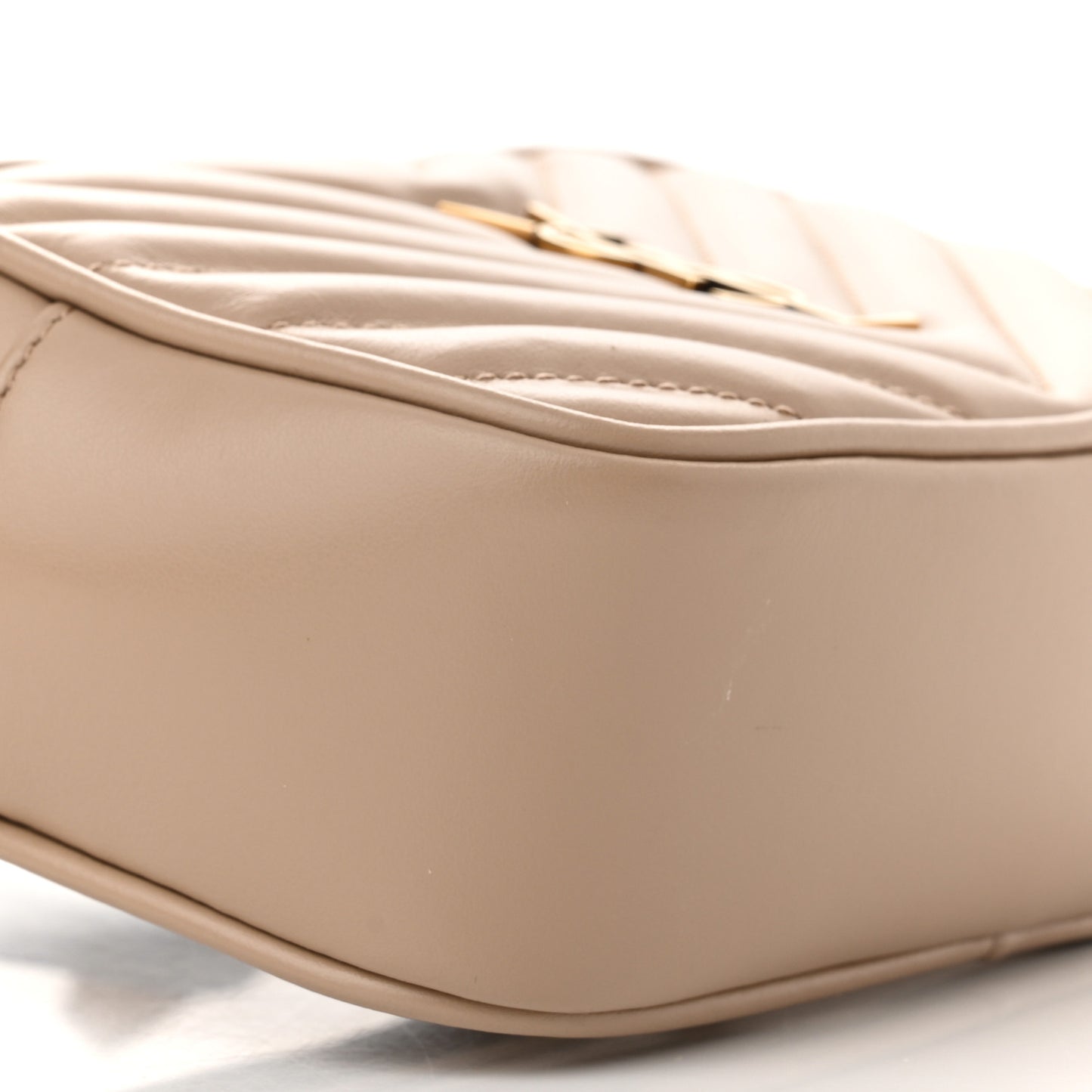Calfskin Matelasse Monogram Lou Belt Bag Dark Beige