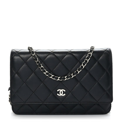 Chanel Lambskin Quilted Wallet On Chain WOC Black 1 of 10