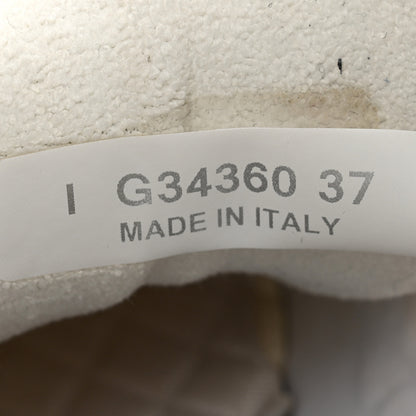 Chanel Suede Calfskin Fabric CC Sneakers 37 White 6 of 11
