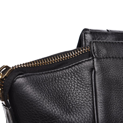 Gucci Pebbled Calfskin Medium 1973 Top Handle Satchel Black 13 of 19