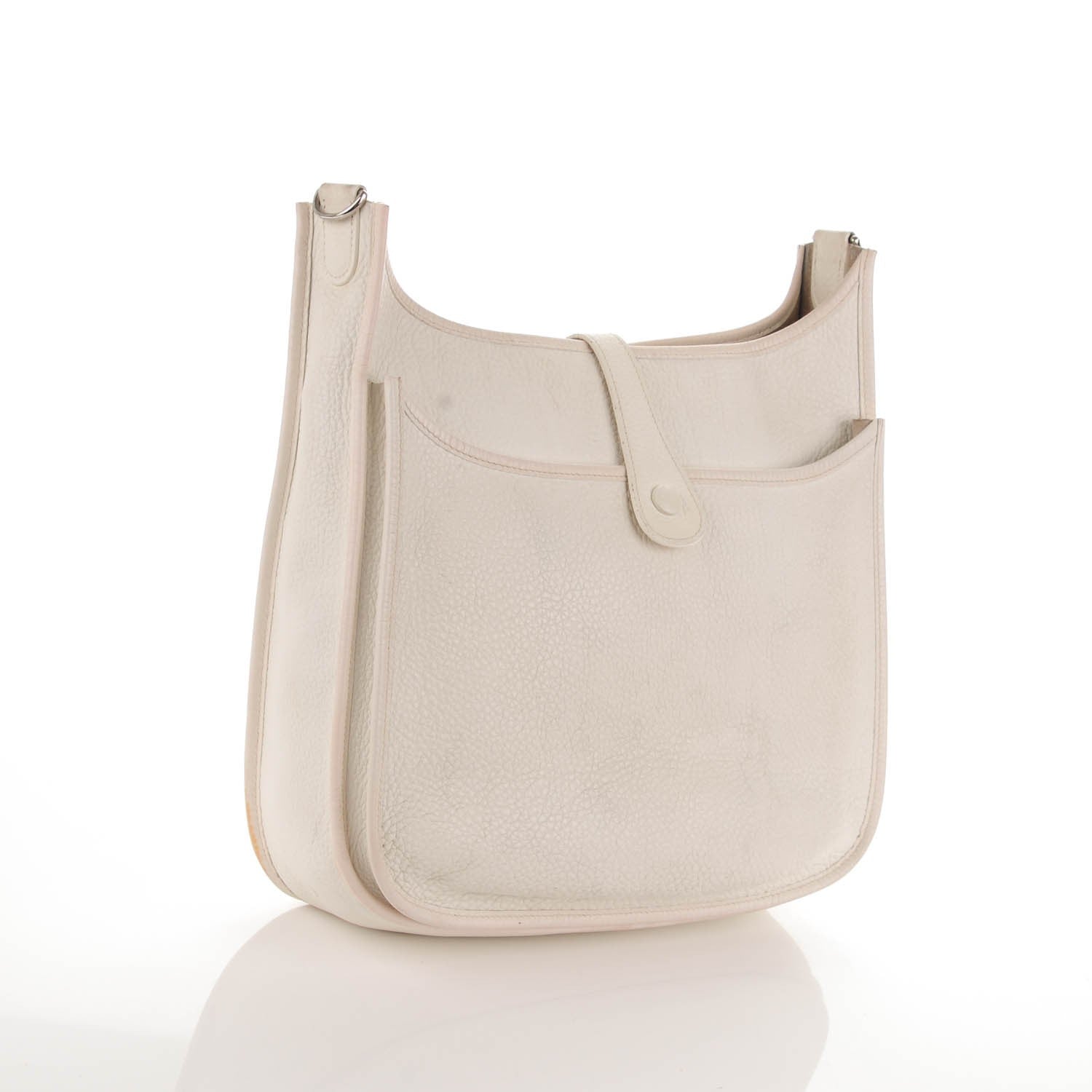 Hermes Taurillon Clemence Evelyne II GM White 3 of 20