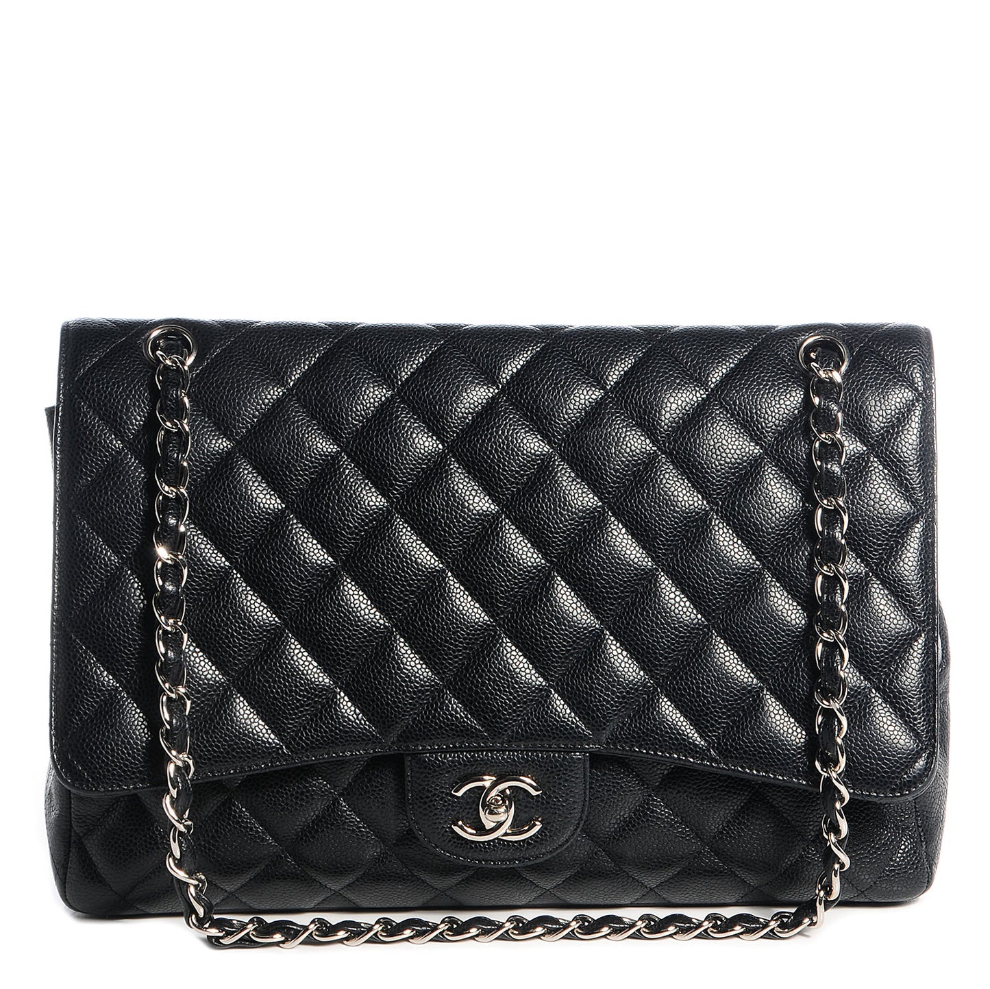 Caviar Maxi Single Flap Black