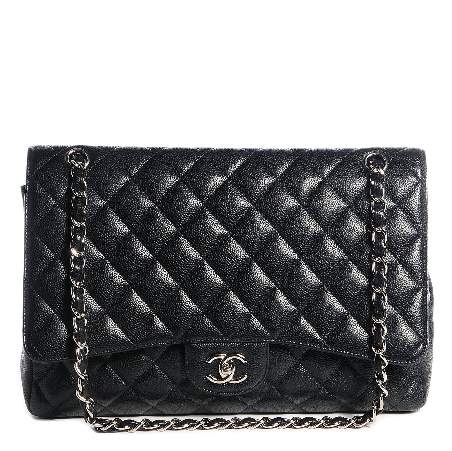 Chanel Caviar Maxi Single Flap Black 1 of 8