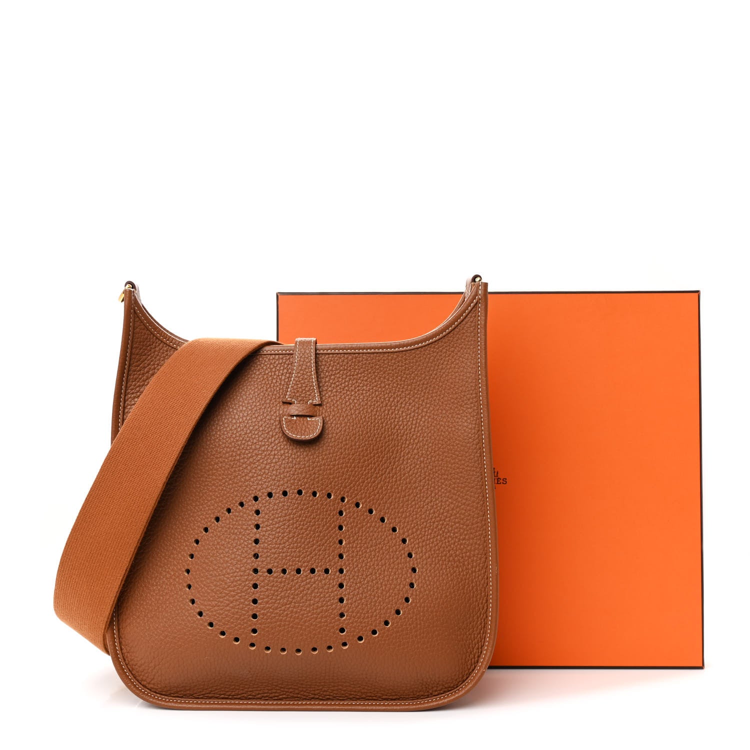 Hermes Taurillon Clemence Evelyne III PM Gold 11 of 11