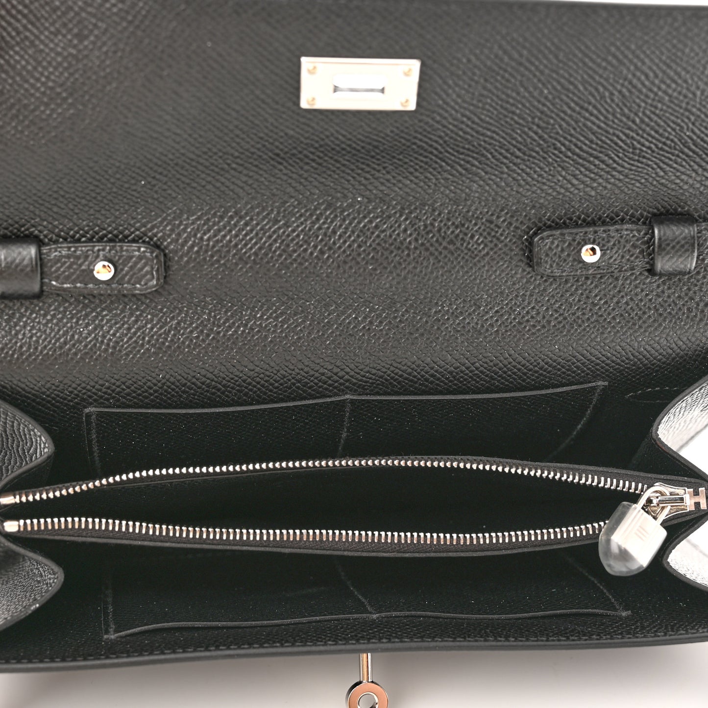 Epsom Matte Alligator Touch Kelly Wallet To Go Black