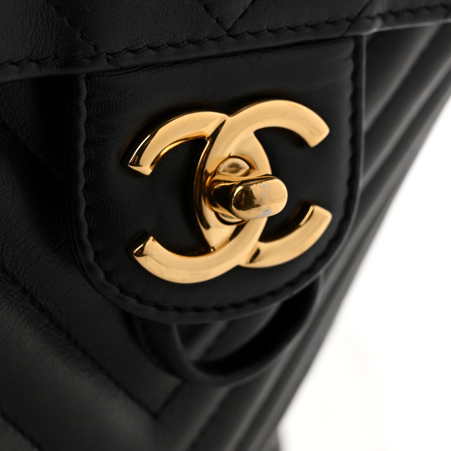 Chanel Calfskin Chevron Quilted Large Urban Spirit Backpack Black 12 of 14