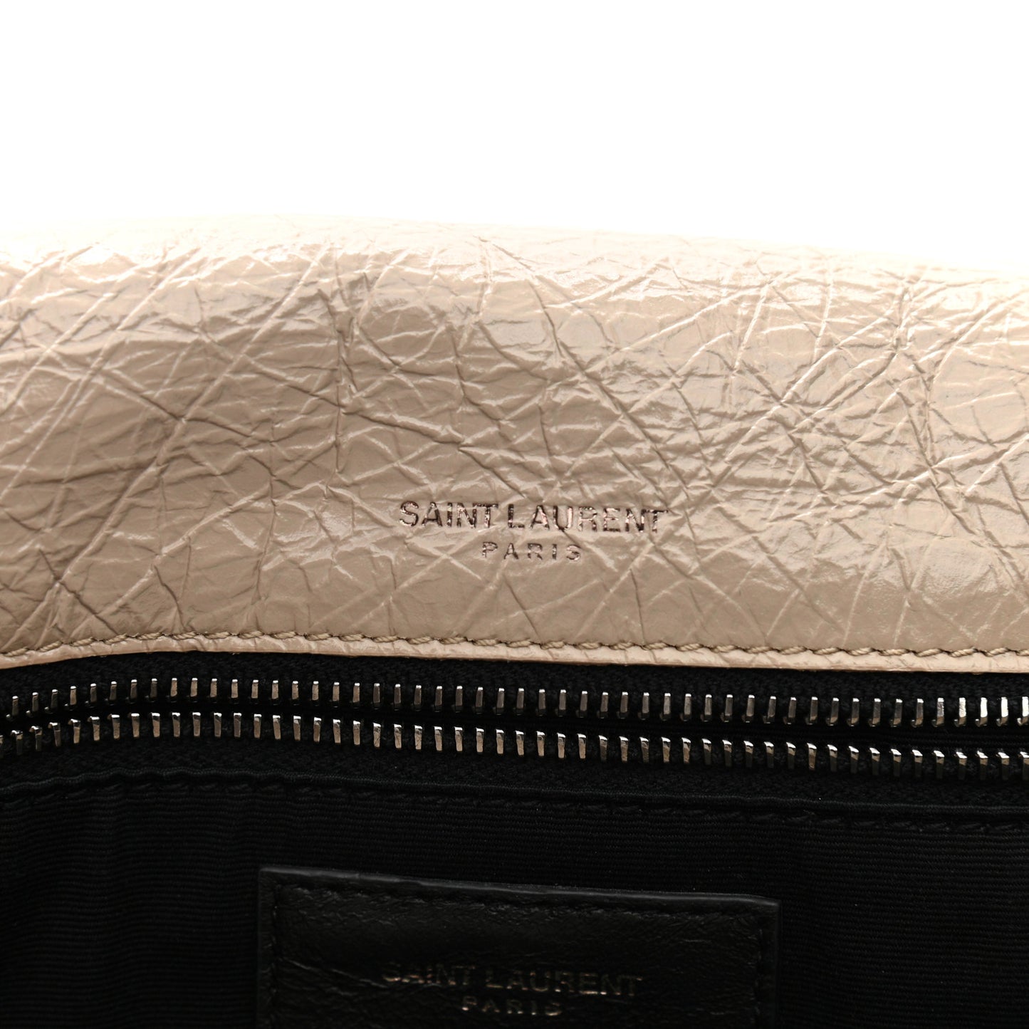 Crinkled Calfskin Matelasse Monogram Medium Niki Chain Satchel Light Natural