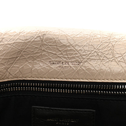 Saint Laurent Crinkled Calfskin Matelasse Monogram Medium Niki Chain Satchel Light Natural 8 of 12