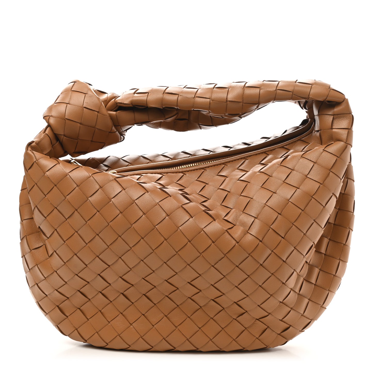 Nappa Intrecciato Teen Jodie Hobo Caramel
