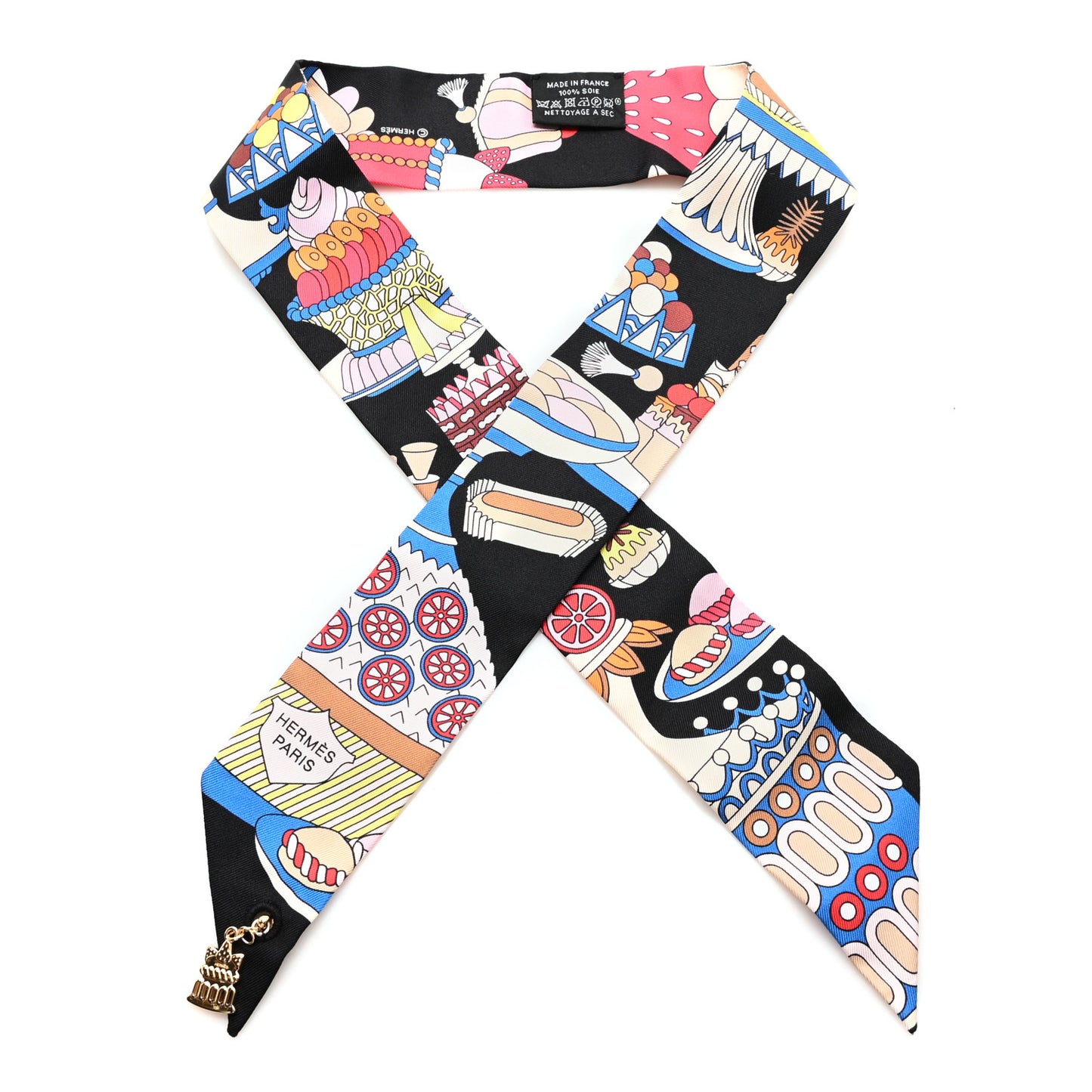 Silk La Patisserie Francaise Charms Twilly Charms Black White Bleu