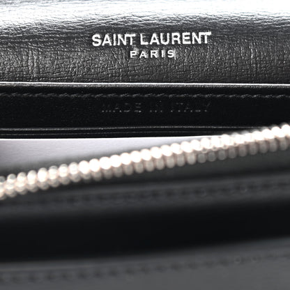 Saint Laurent Calfskin Monogram Sunset Chain Wallet Black 6 of 9