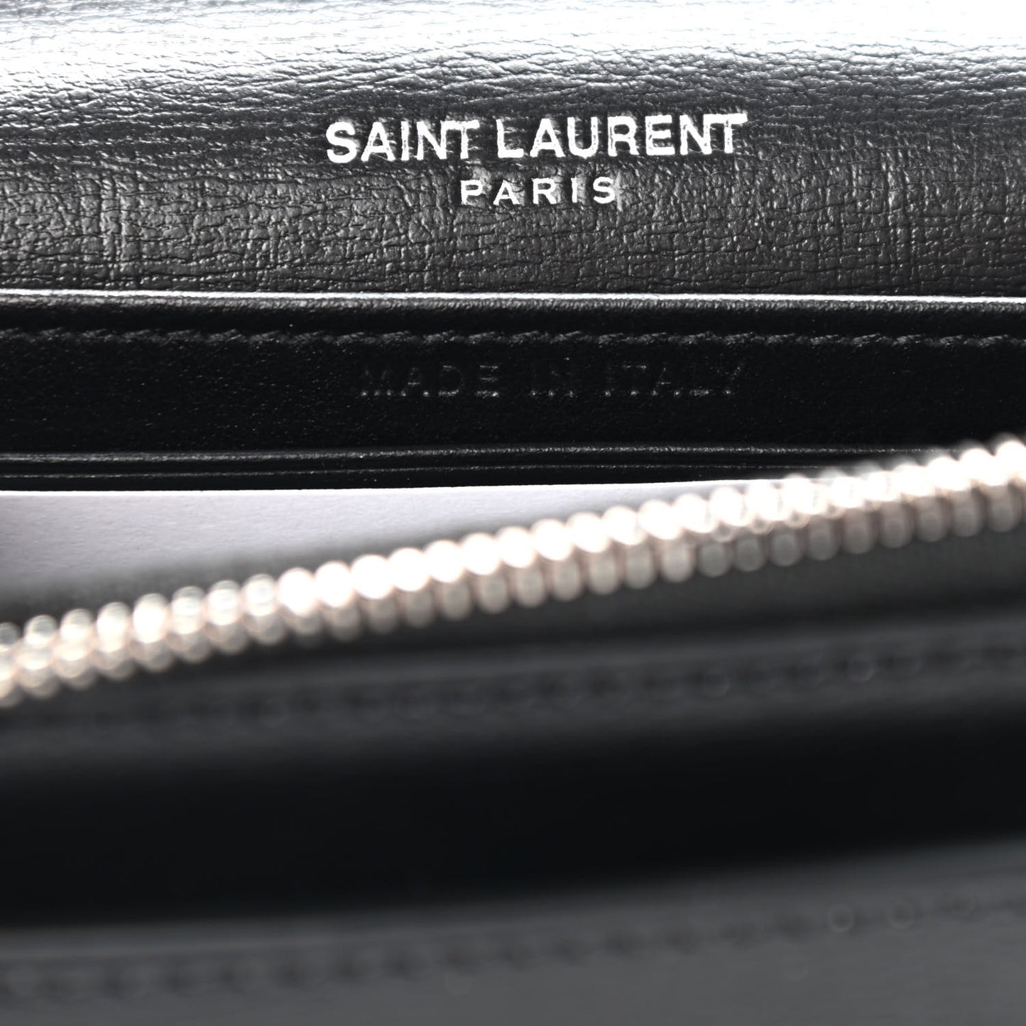 Calfskin Monogram Sunset Chain Wallet Black