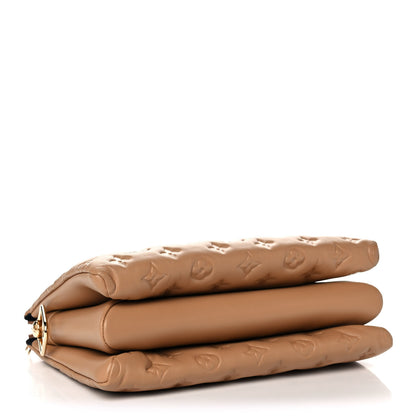Louis Vuitton Lambskin Embossed Monogram Coussin PM Camel 4 of 9
