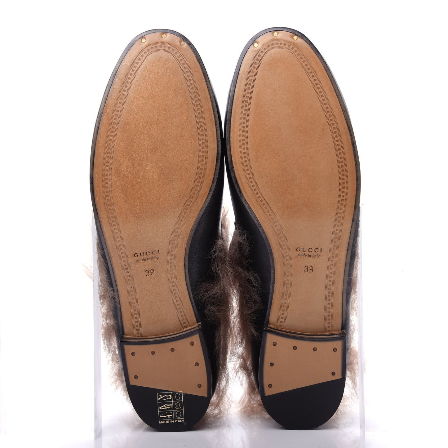Malaga Kid Fur Womens Jordaan Loafers 39 Black Natural