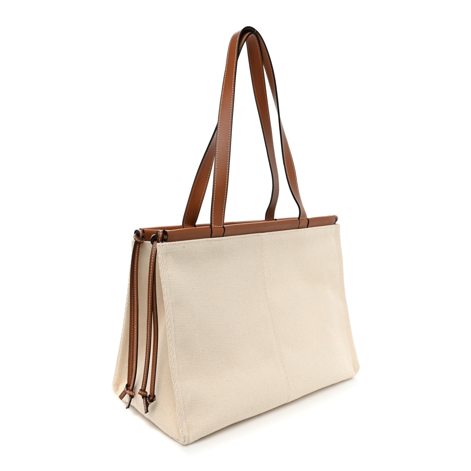 Loewe Canvas Calfskin Small Cushion Tote Beige 2 of 14