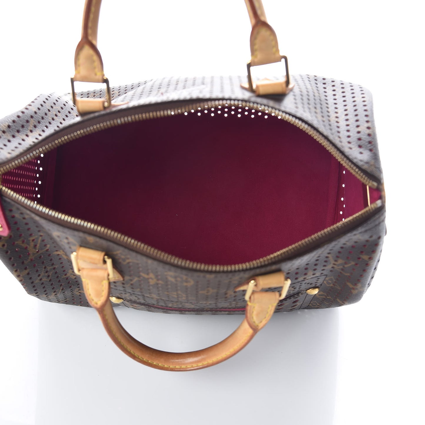 Monogram Perforated Speedy 30 Fuchsia