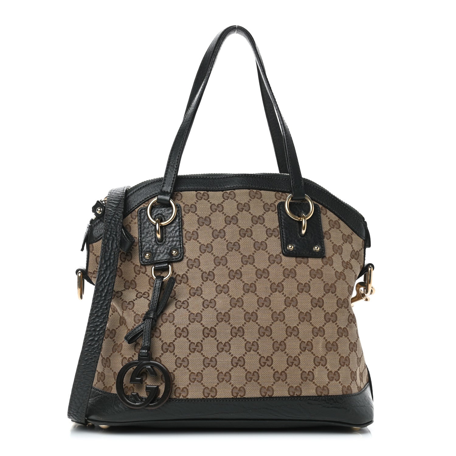 Gucci Monogram Medium Top Handle Bag Brown 1 of 12