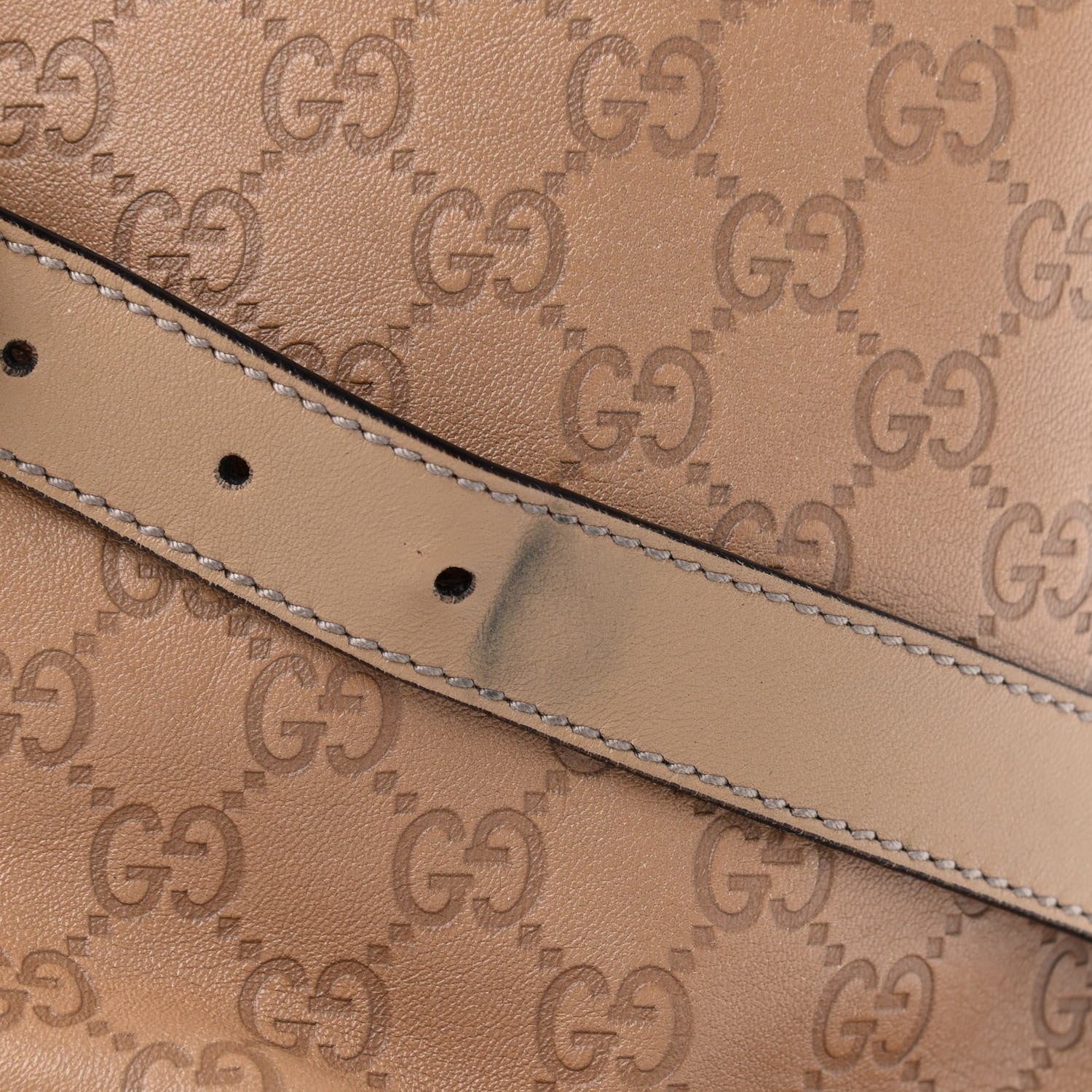 Gucci Guccissima Tribeca Messenger Bag Beige 11 of 16