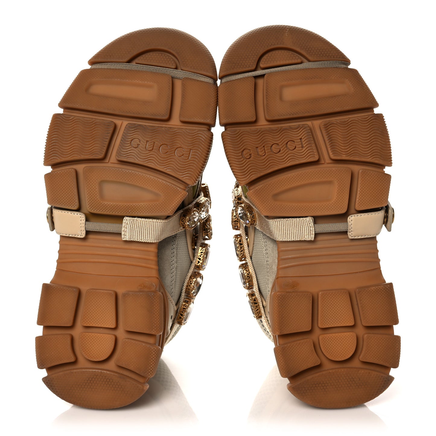 X SEGA Mesh Canvas Calfskin Removable Crystals Flashtrek Sneakers 37.5 Mystic White Oatmeal Sand Storm