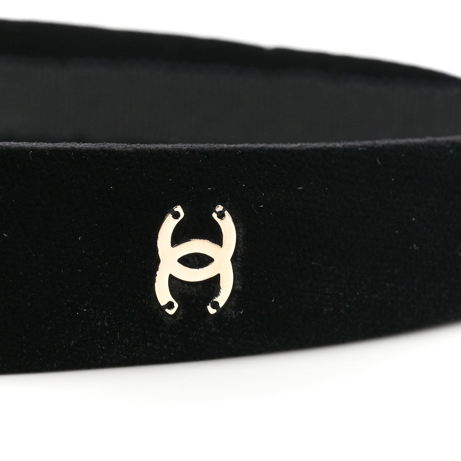 Chanel Velvet CC Headband Black 5 of 7