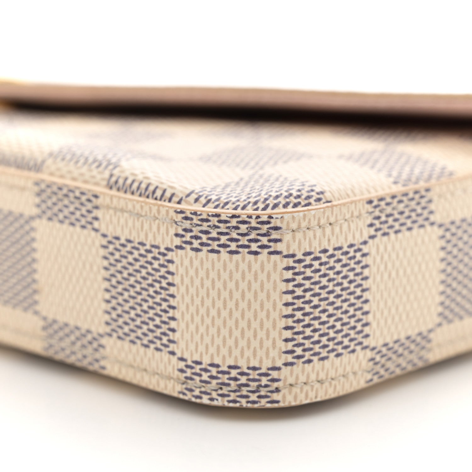 Louis Vuitton Damier Azur Pochette Felicie Chain Wallet Rose Ballerine 11 of 12