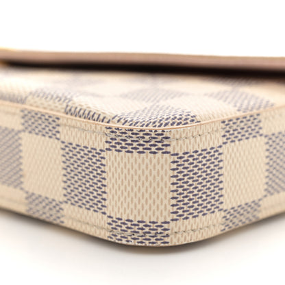 Louis Vuitton Damier Azur Pochette Felicie Chain Wallet Rose Ballerine 11 of 12
