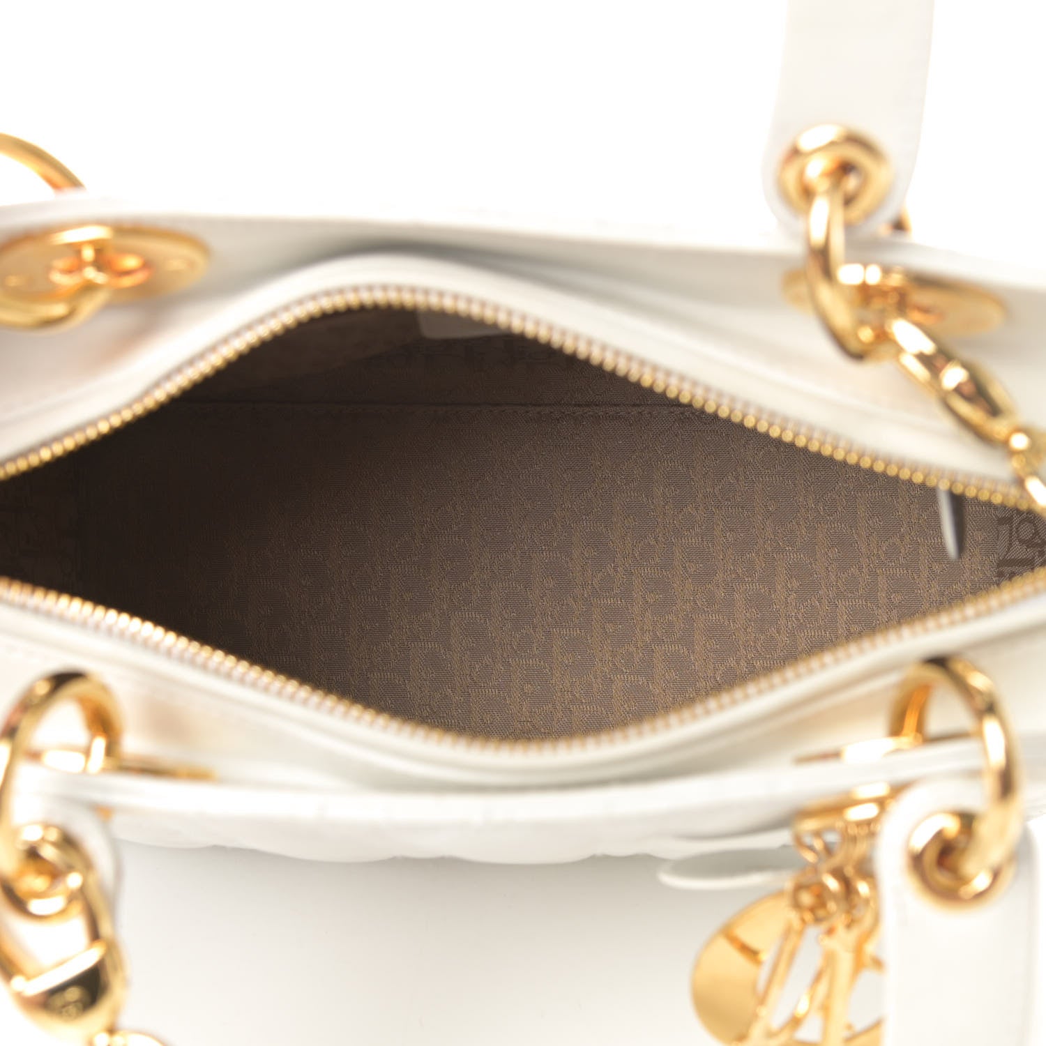 Christian Dior Lambskin Cannage Medium Lady Dior White 5 of 17