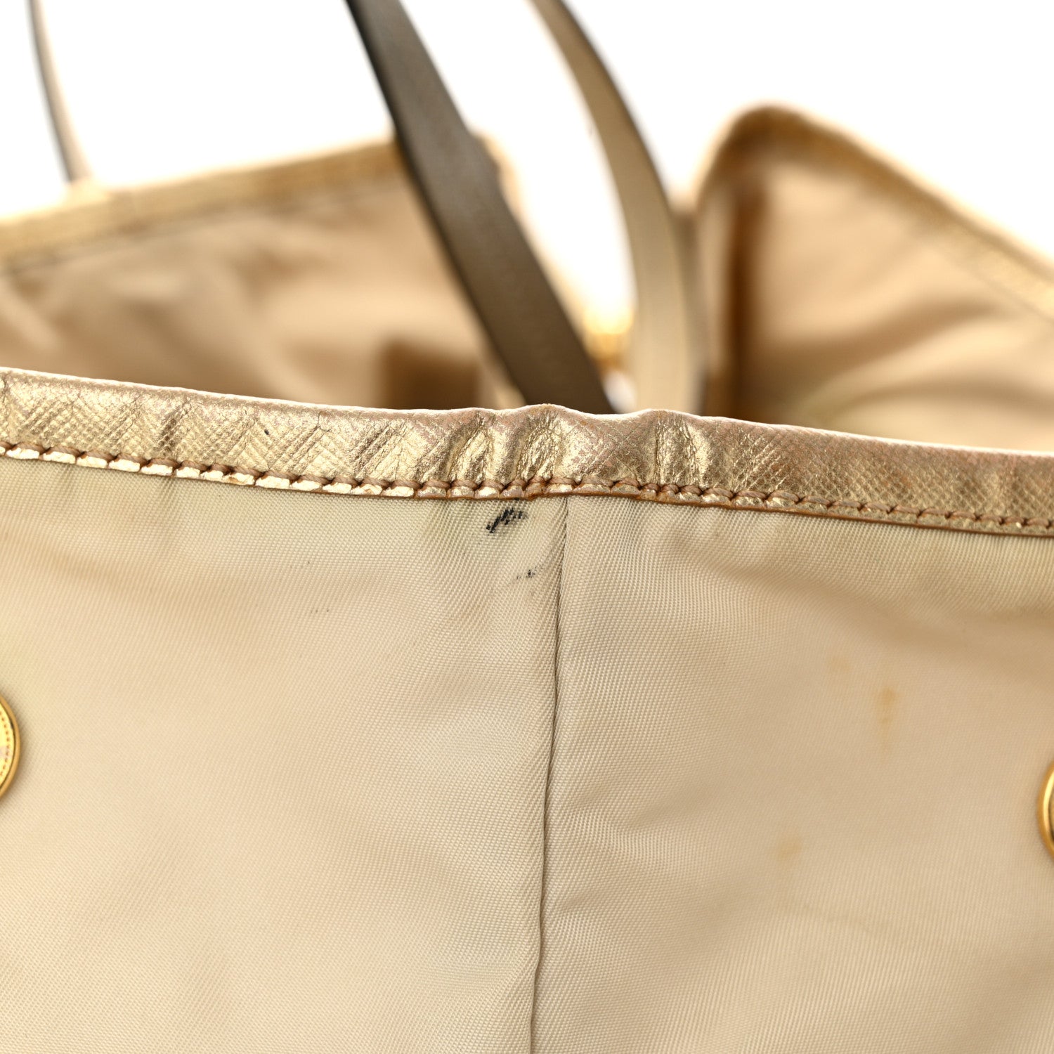 Prada Tessuto Nylon Saffiano Shopping Tote White 13 of 14