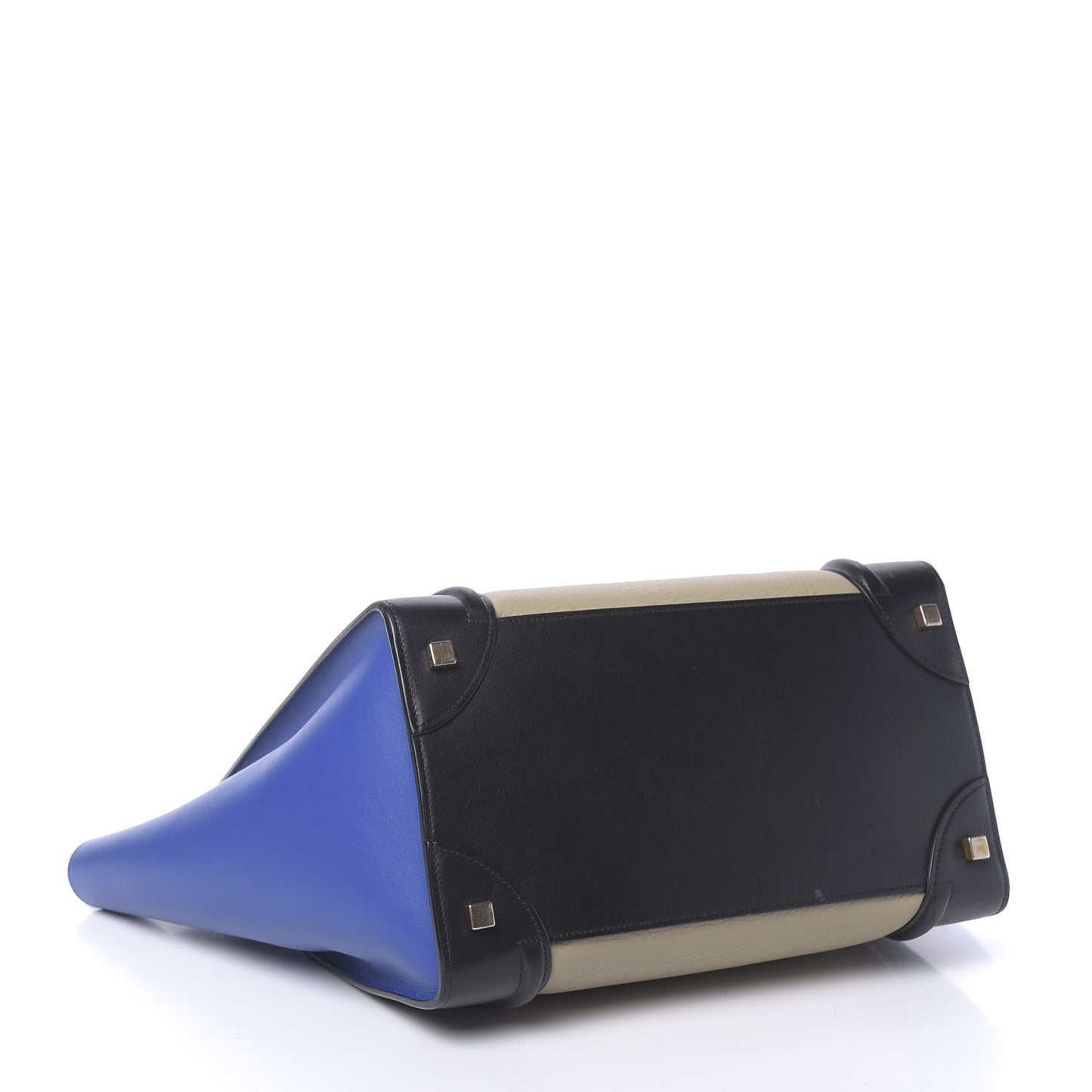 Elephant Calfskin Mini Tri-Color Luggage Beige