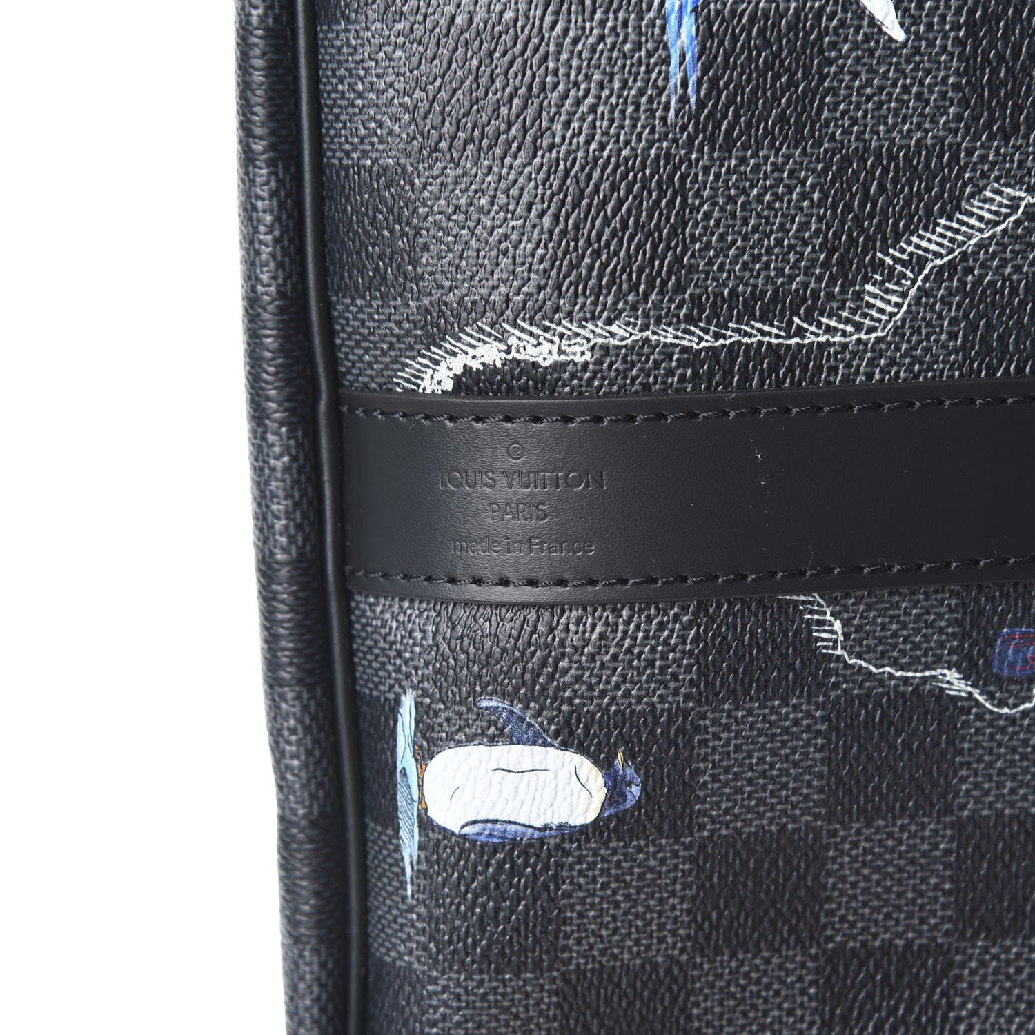 Louis Vuitton Damier Graphite World Map Keepall Bandouliere 50 5 of 9