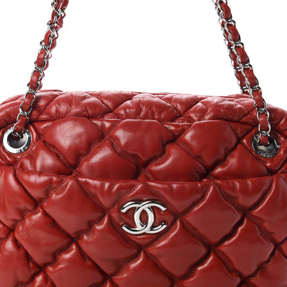 Chanel Lambskin Bubble Quilt Camera Case Red 10 of 10