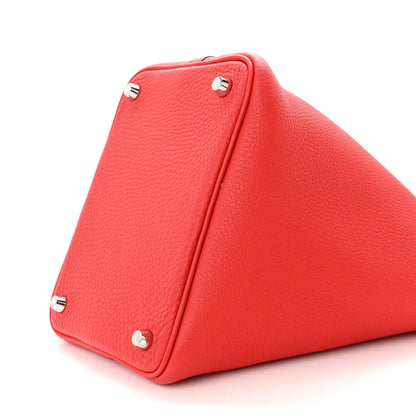 Hermes Taurillon Clemence Picotin Lock 18 PM Rouge de Coeur 10 of 12
