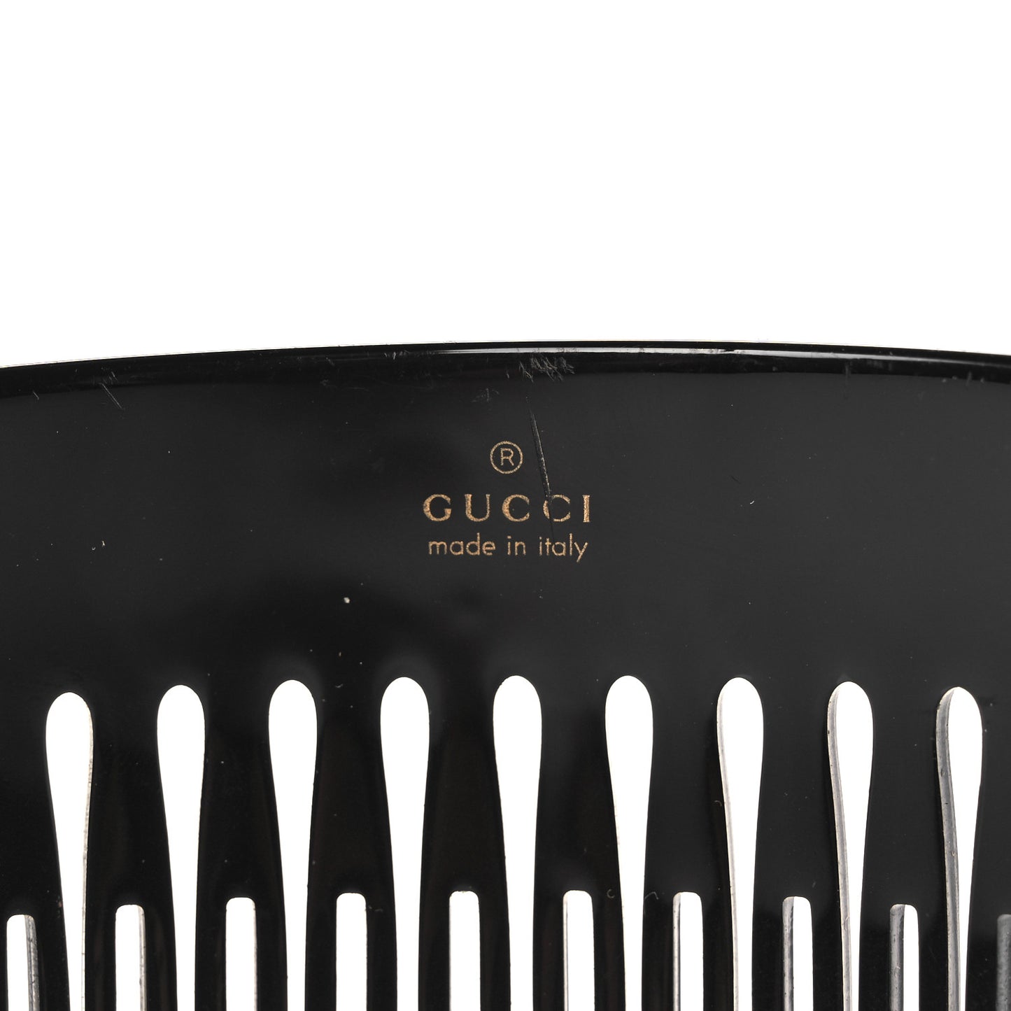 Resin Crystal Hair Comb Black