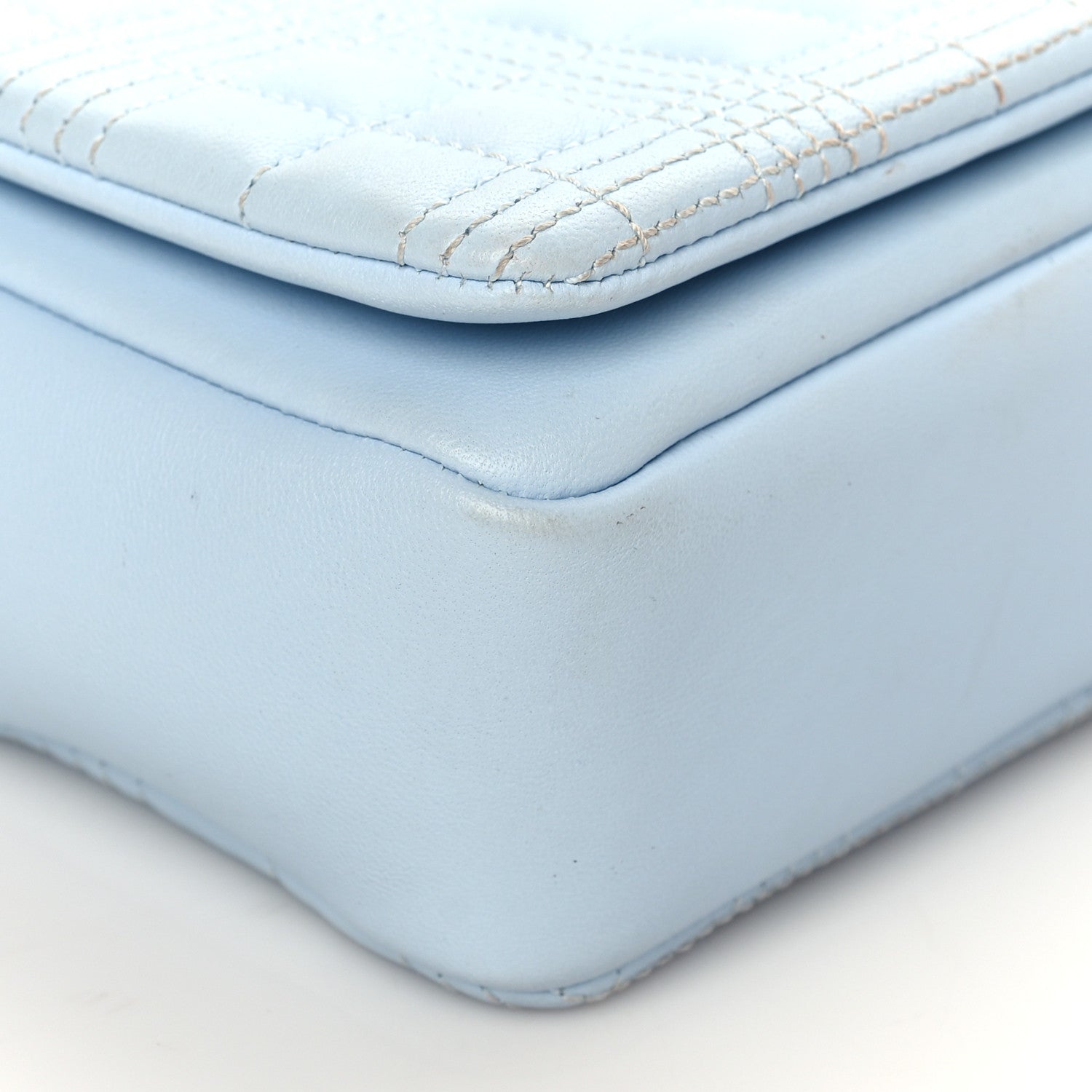 Burberry Lambskin Quilted Small Lola Bag Pale Blue 9 of 12