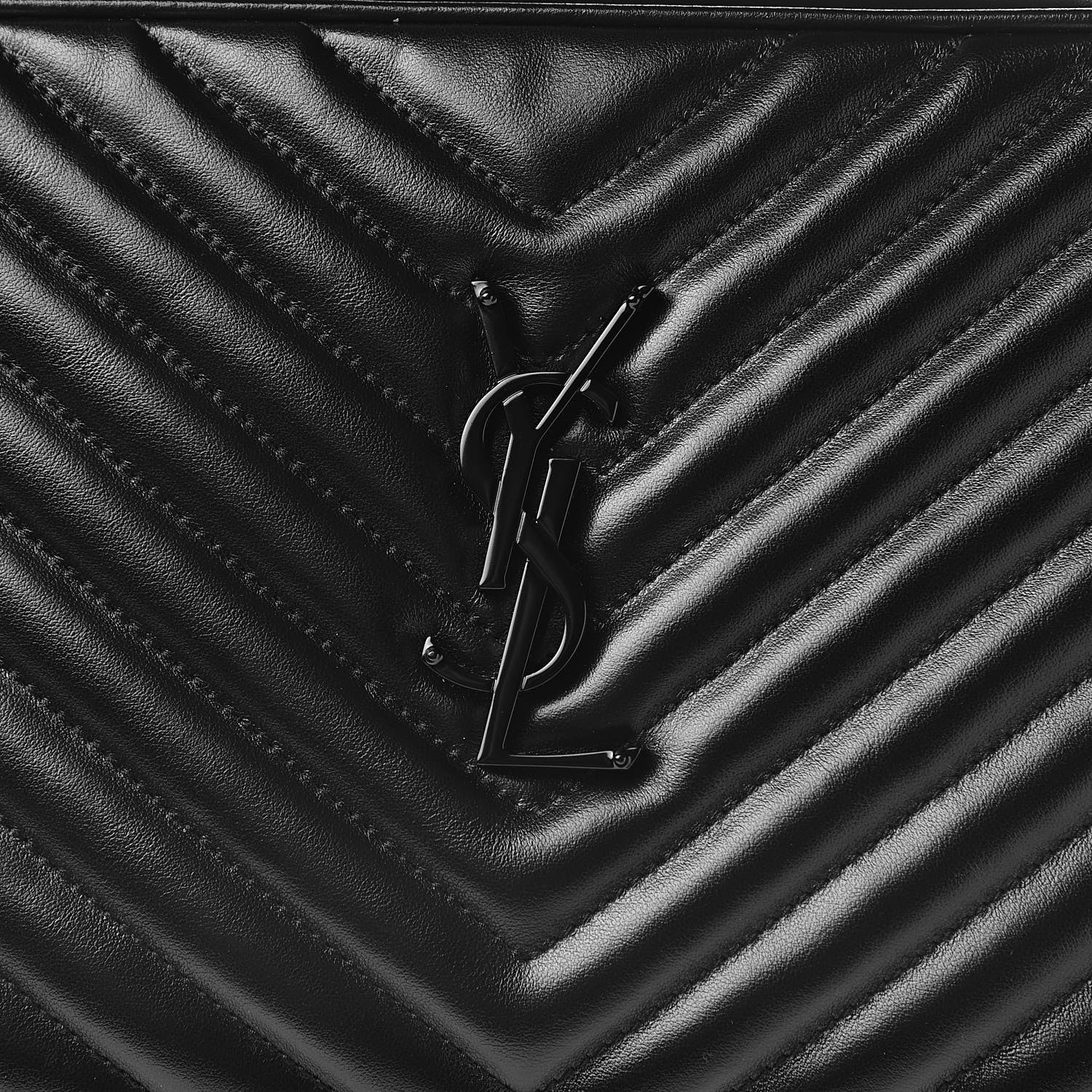 Saint Laurent Calfskin Matelasse Monogram Lou Camera Bag Black 10 of 10