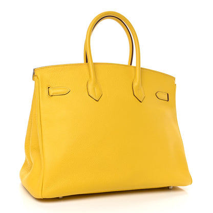 Hermes Taurillon Clemence Birkin 35 Soleil 2 of 10