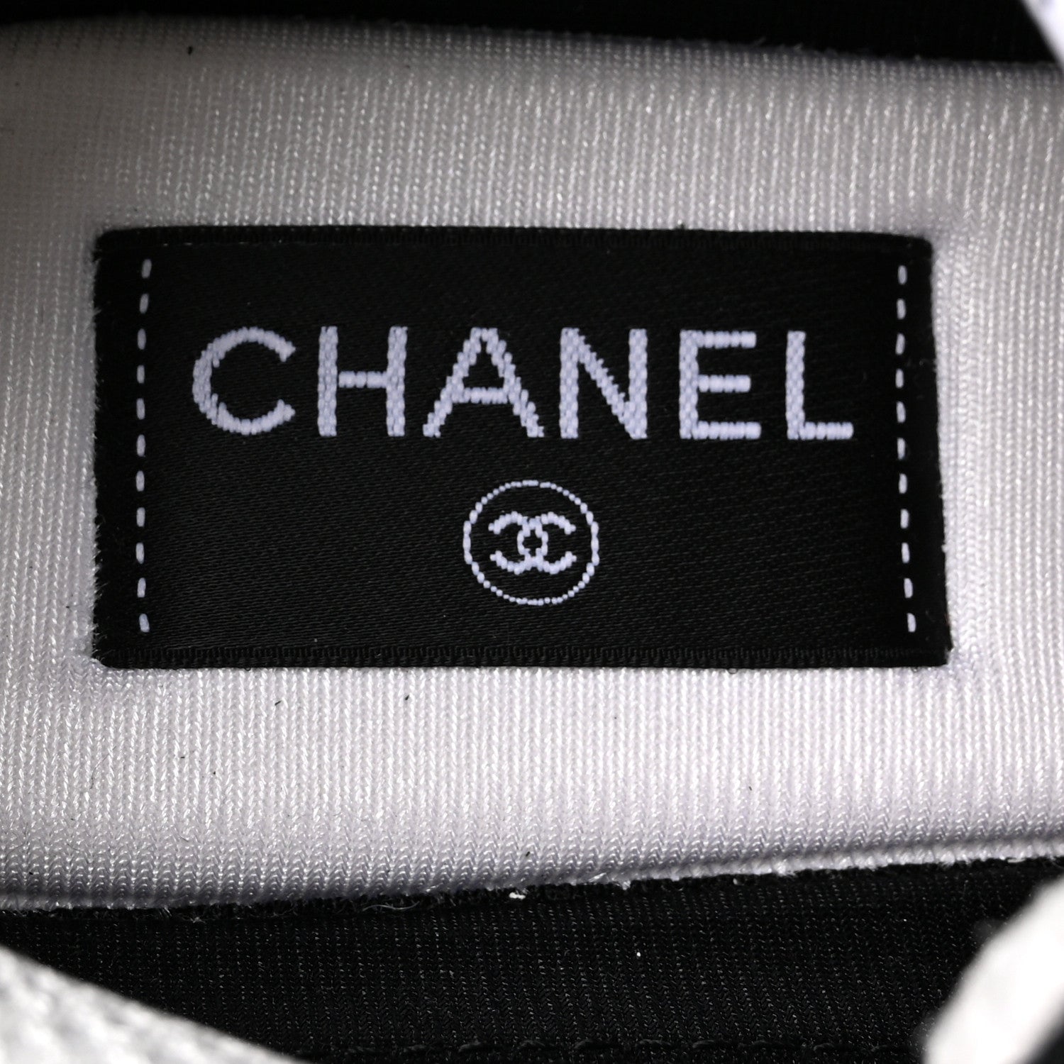 Chanel Mesh Suede Grained Calfskin Womens CC Sneakers 41 Black White 7 of 8