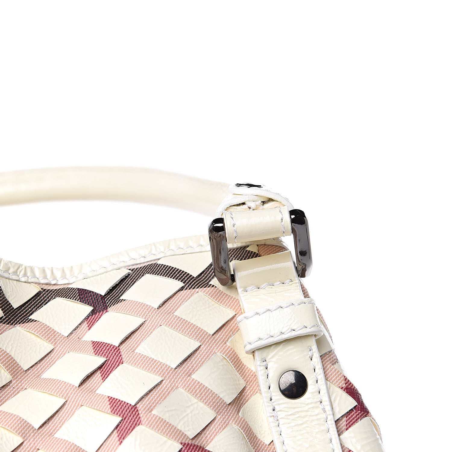 Burberry Patent Canvas Woven Nova Check Canterbury White 13 of 13