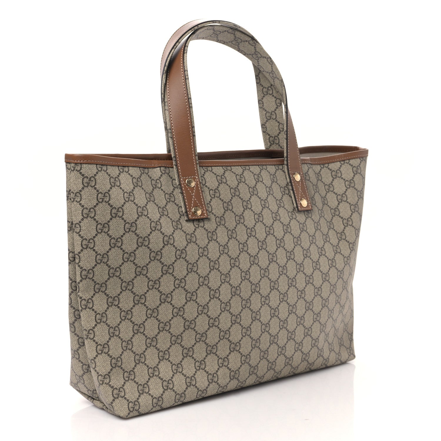 Gucci GG Plus Monogram Medium Signature Web Loop Tote Light Brown 3 of 9