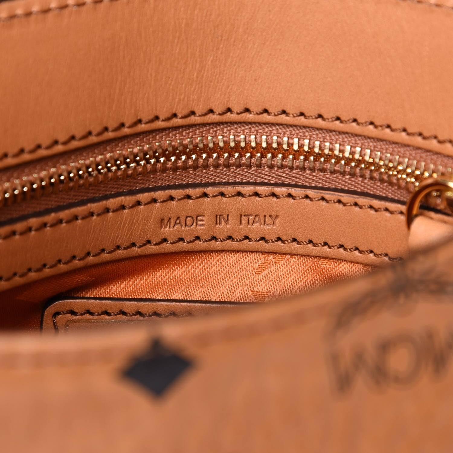 MCM Visetos Mini Heritage Crossbody Cognac 7 of 12