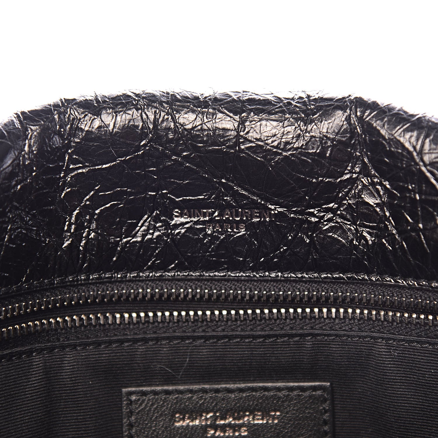 Saint Laurent Crinkled Calfskin Matelasse Monogram Medium Niki Chain Satchel Black 7 of 11