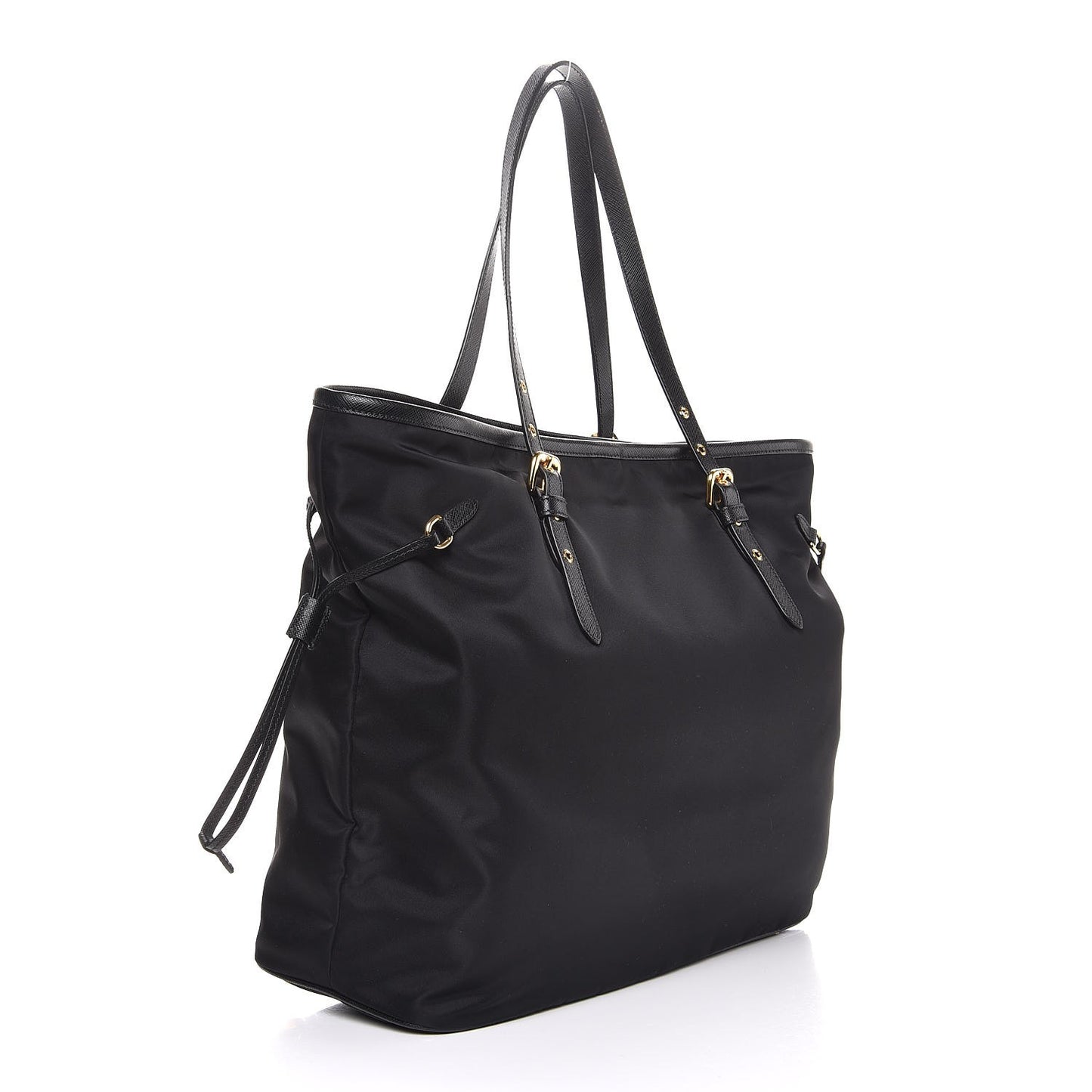Tessuto Nylon Saffiano Tote Black