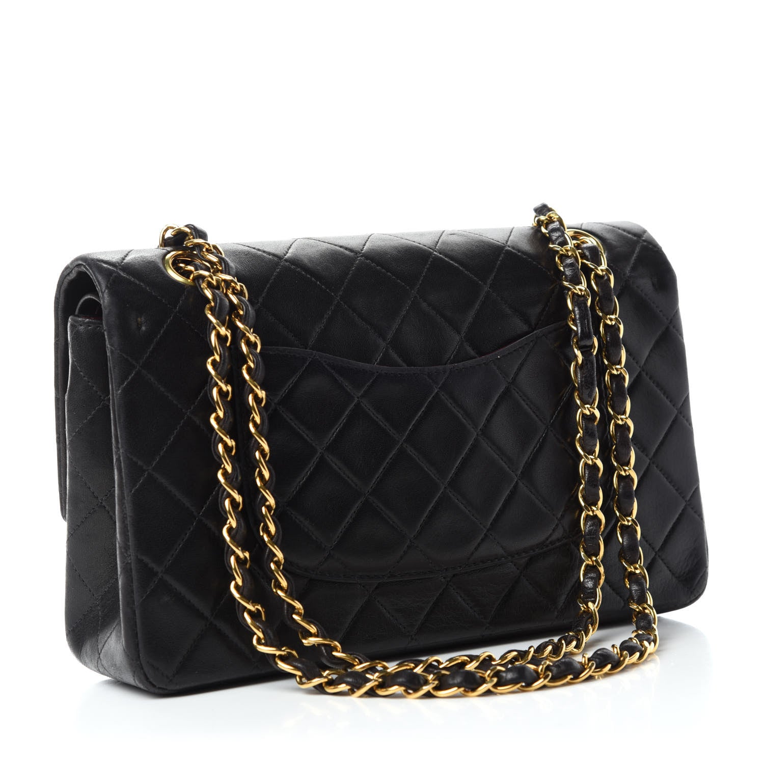 Chanel Lambskin Quilted Medium Double Flap Black 4 of 15
