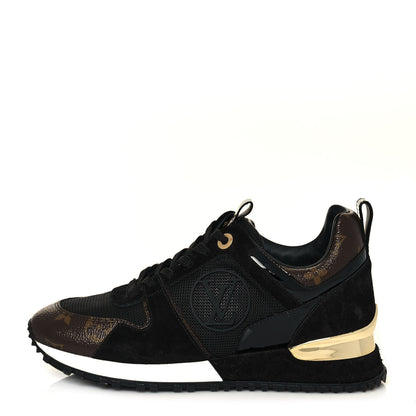 Louis Vuitton Suede Monogram Run Away Sneakers 35.5 Black 1 of 7