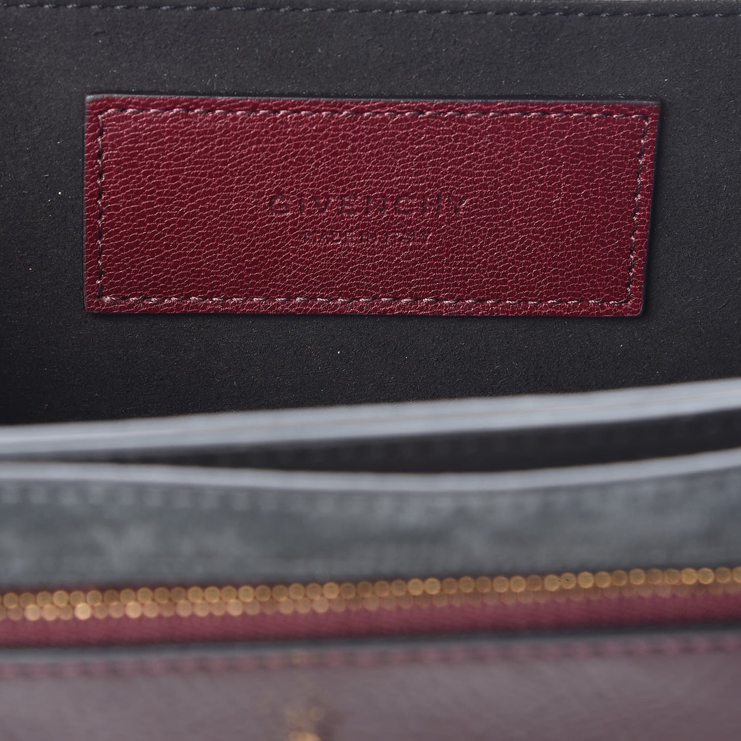 Crinkled Patent Deerskin Suede Small GV3 Shoulder Bag Aubergine Graphite