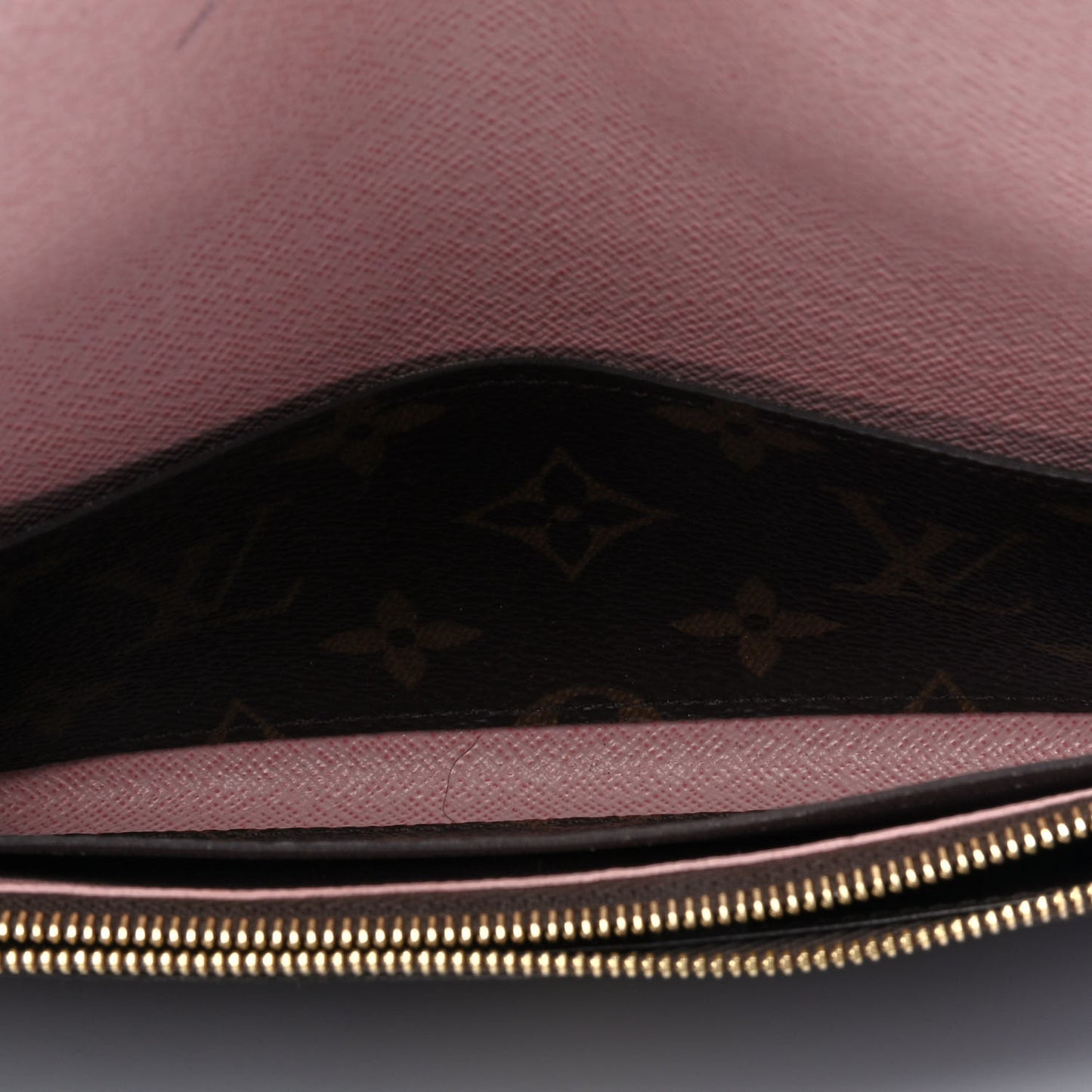 Monogram Emilie Wallet Rose Ballerine
