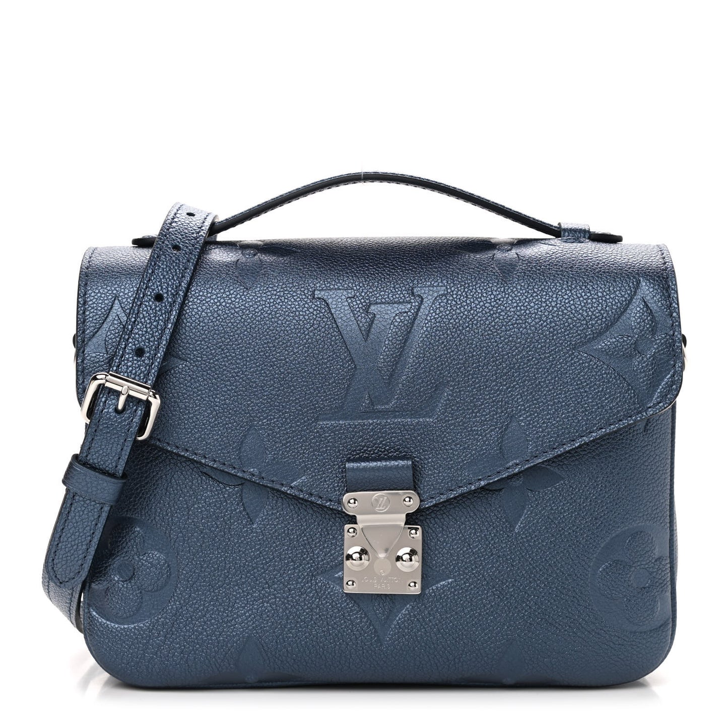 Metallic Empreinte Monogram Giant Pochette Metis Navy Nacre